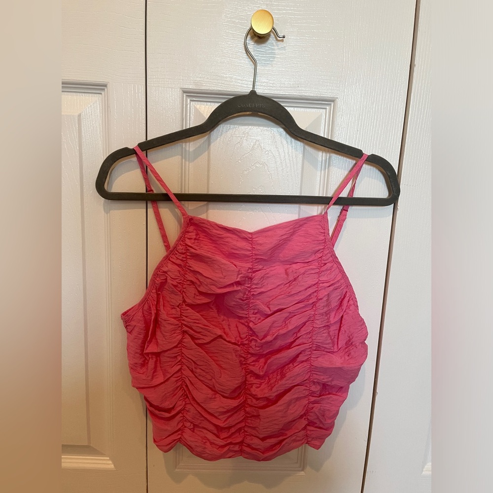Zara Ruched Pink Tank